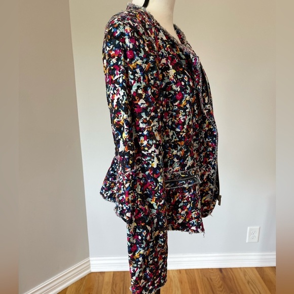 1. State Jacket zippered and snaps colorful work career business modest size XL - Picture 3 of 15